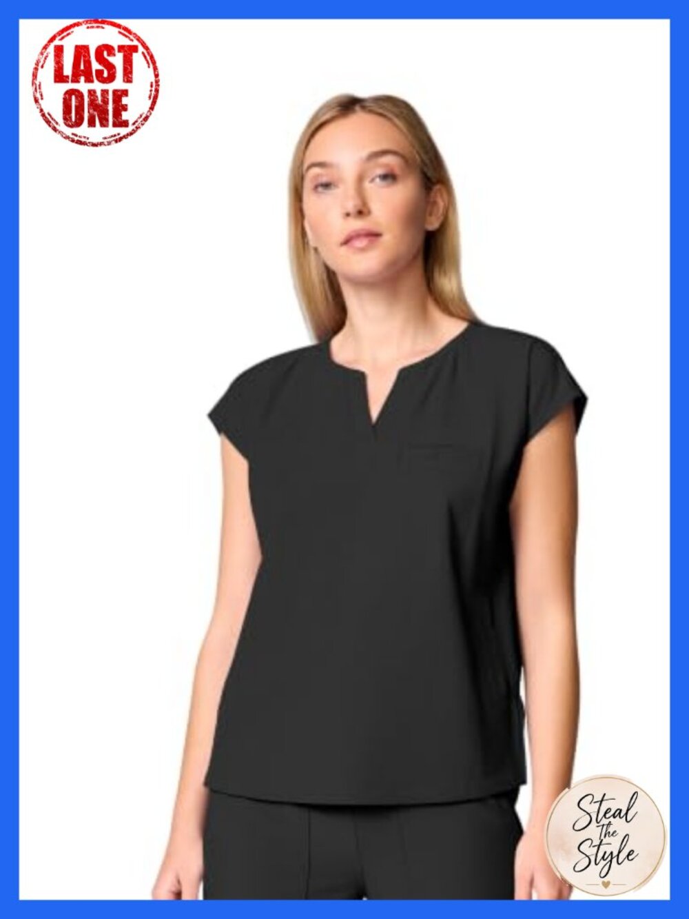V-Neck Scrub Top Dolman Sleeve Medical Nursing Uniform